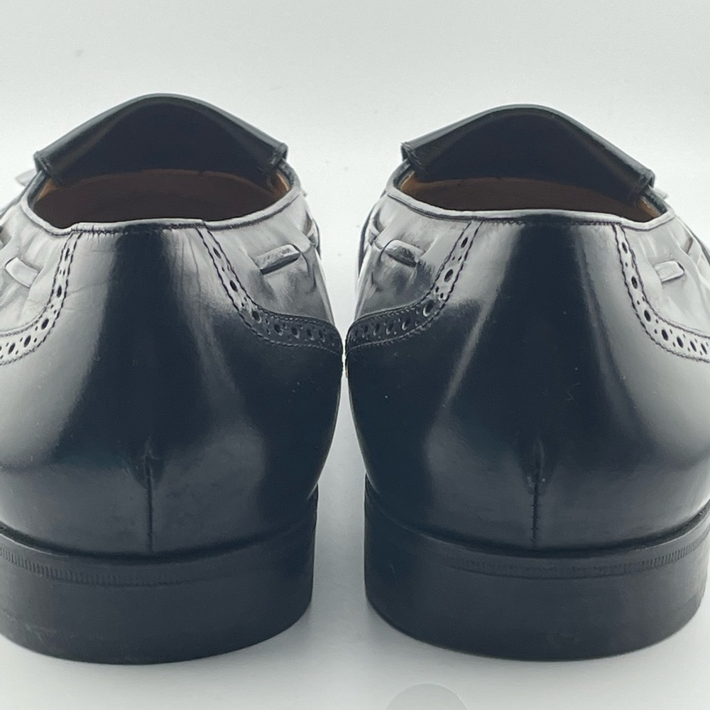 SALVATORE FERRAGAMO  Black Leather Eyelash Tassel Loafers 9.5E‌‌‌‌‌‌‌‌ - Picture 2 of 13